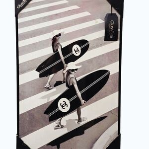 Glossista Ebellished Art CHANEL Surfboard Framed Wall Decor